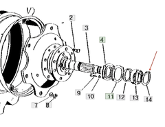 Kit: Arandela, Tuerca Y Seguro Eje Trasero John Deere 2300