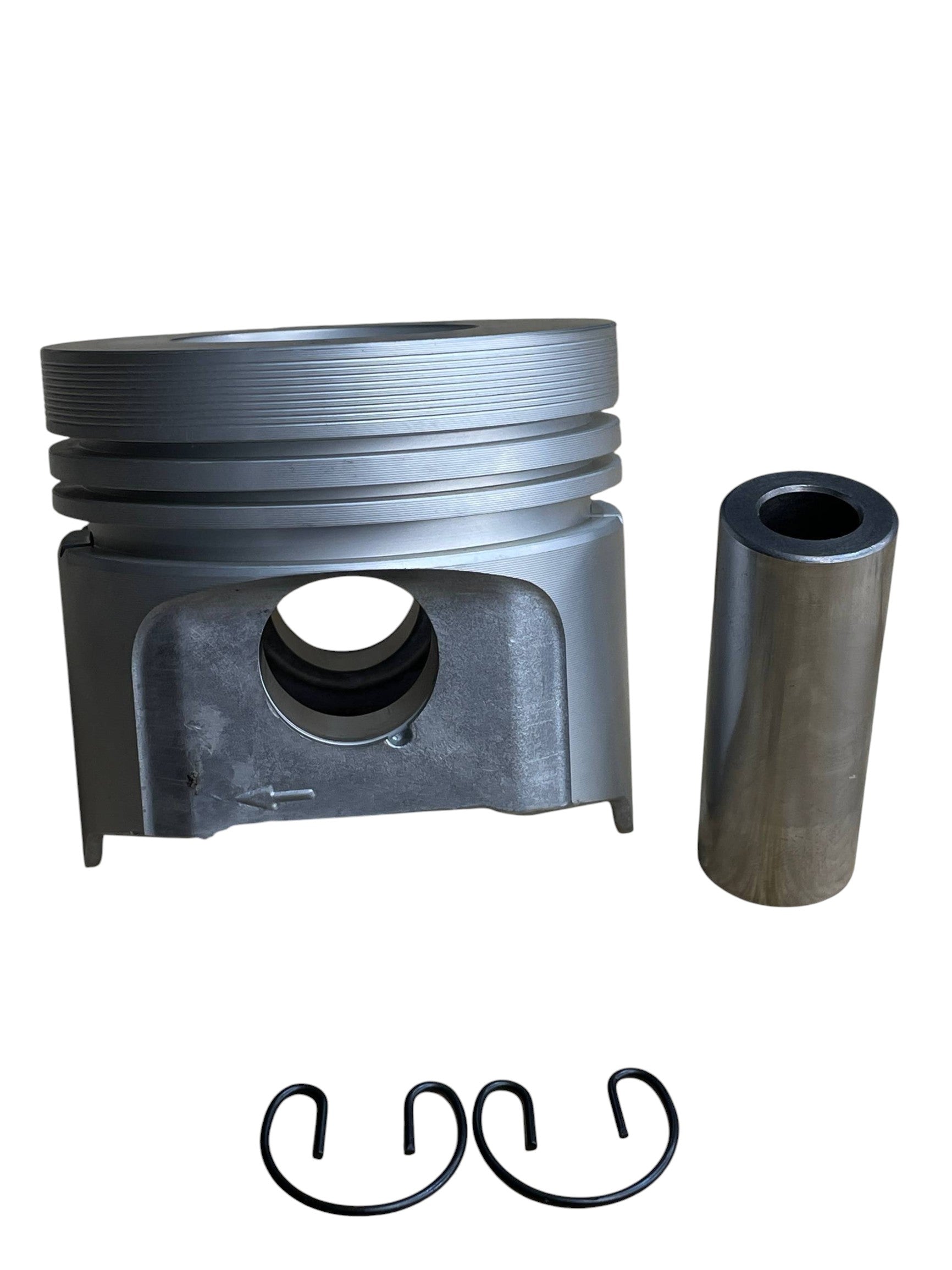 Conjunto de pistón de aluminio Innovaciones Industriales con bulón de acero y clips de retención para motor