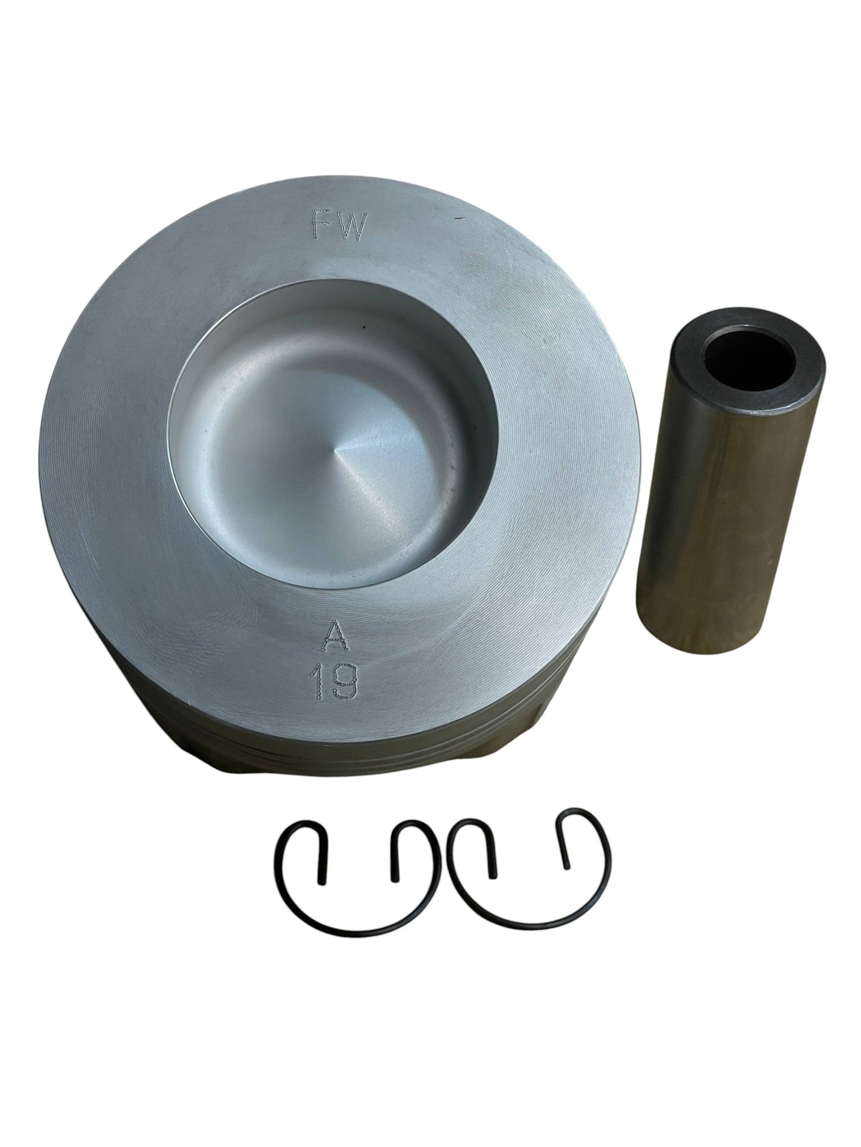 Conjunto de pistón de aluminio Innovaciones Industriales con bulón de acero y clips de retención para motor