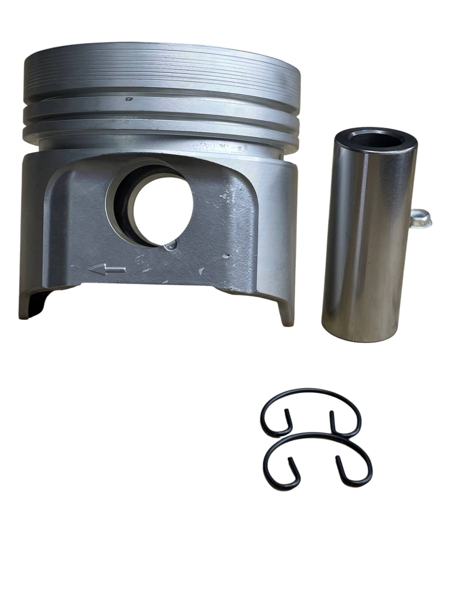 Conjunto de pistón Innovaciones Industriales de aluminio con bulón de acero y clips de retención para motor